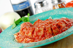 Order Spaghetti with Italian Sausage food online from Mansetti's Pizza & Pasta store, Saint Francis on bringmethat.com