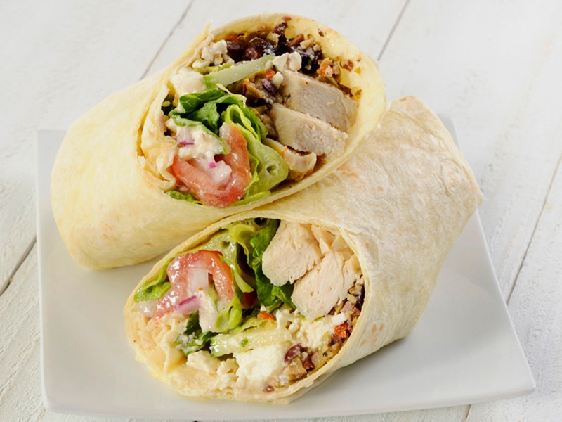Nature's Table Lincoln Plaza Mediterranean Chicken Wrap Whole