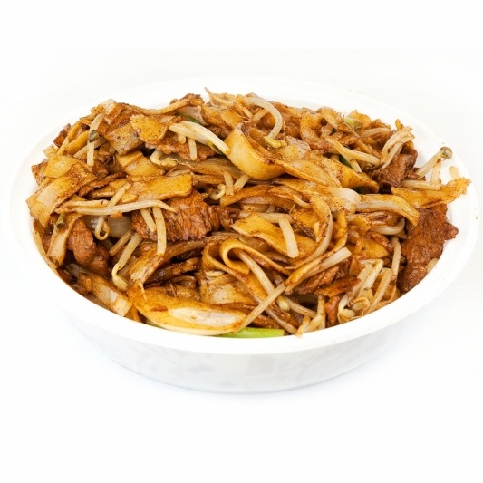 Bai Wei Edmonton 103. Pan Fried Flat Rice Noodle w. Beef in Black