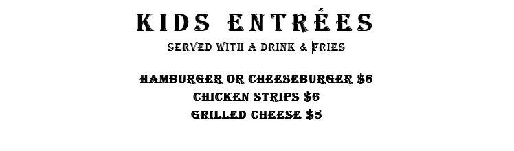 Kids Menu