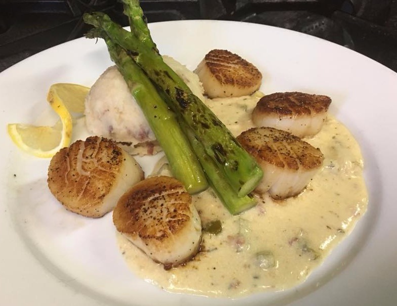 Brano's Italian Grill Seared Fresh Jumbo Scallops Entrata Main