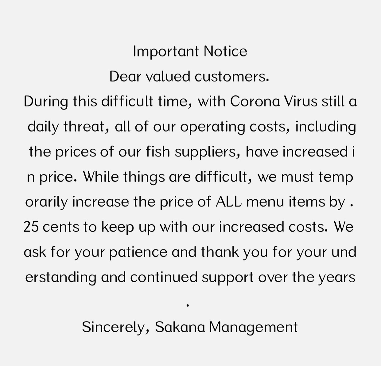 Important Notice