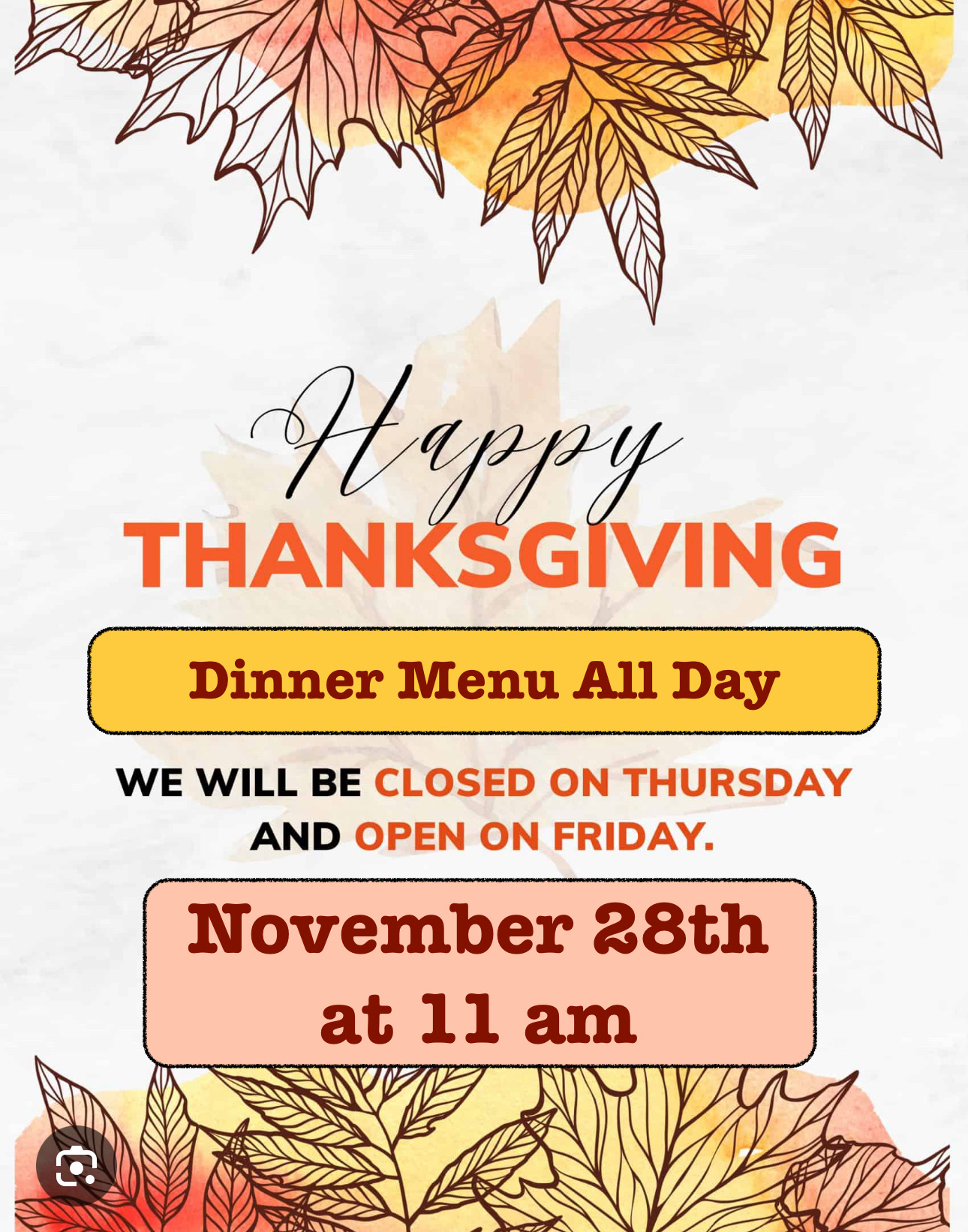 Closing Thankgiving
